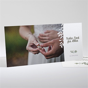 Dankeskarte Hochzeit Zarte Blüte