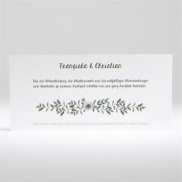 Dankeskarte Hochzeit zarte blüte - Vue 2