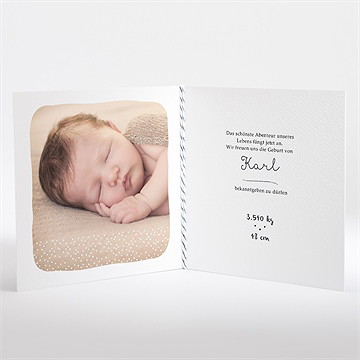 Geburtskarte Pünktchen Kunst - Sicht 2