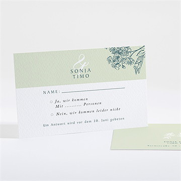 Antwortkarte Hochzeit Greenery