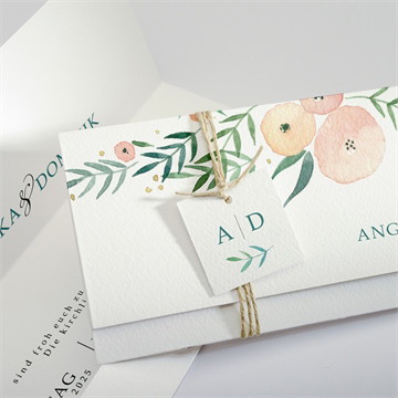 Hochzeitseinladung wilde rose