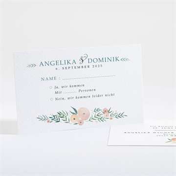 Antwortkarte Hochzeit Wilde rose