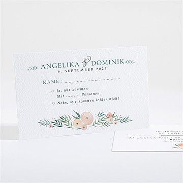 Antwortkarte Hochzeit Wilde Rose