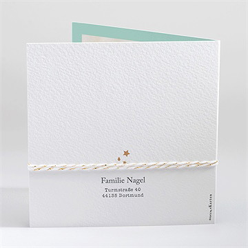 Geburtskarte Schneewolken Grün - Vue 3