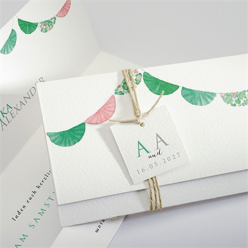 Hochzeitseinladung Girlande