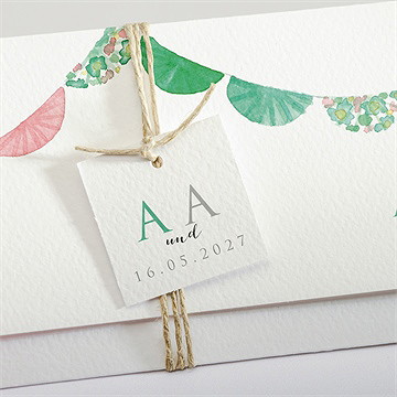 Hochzeitseinladung Girlande - vue 2