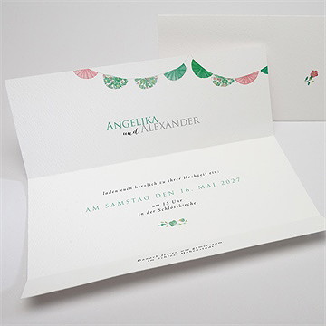 Hochzeitseinladung Girlande - vue 3