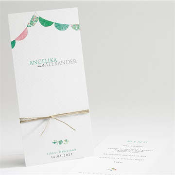 Menükarte Hochzeit Girlande