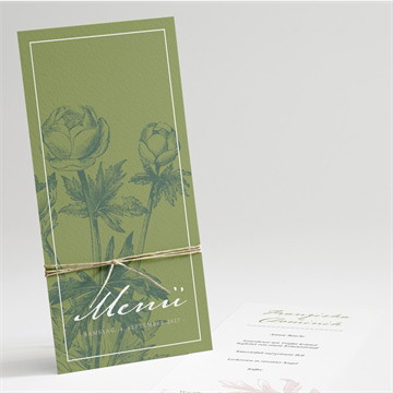 Menükarte Hochzeit Englischer garten