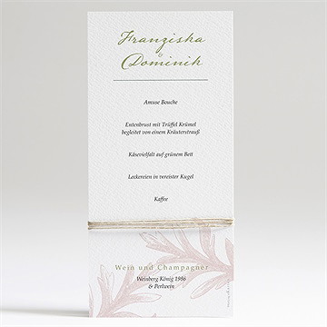 Menükarte Hochzeit Englischer Garten - Vue 2