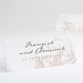 Tischkarte Hochzeit englischer garten