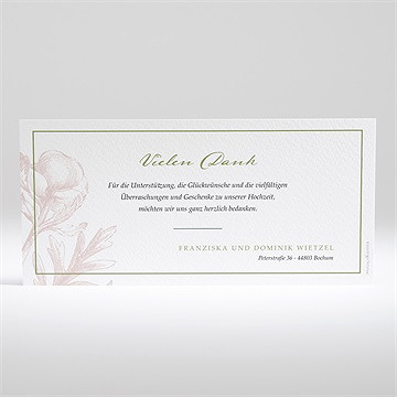 Dankeskarte Hochzeit Englischer Garten - Vue 2