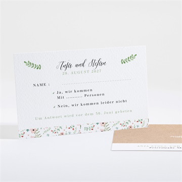 Antwortkarte Hochzeit blumenwiese