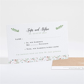 Antwortkarte Hochzeit blumenwiese