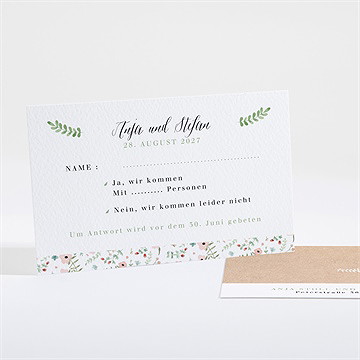 Antwortkarte Hochzeit Blumenwiese