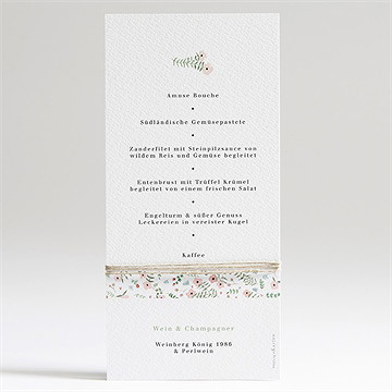 Menükarte Hochzeit blumenwiese - Vue 2