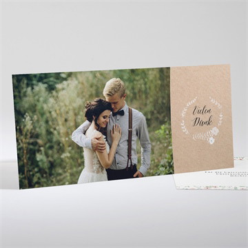 Dankeskarte Hochzeit blumenwiese