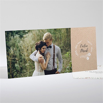 Dankeskarte Hochzeit Blumenwiese