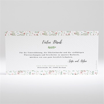 Dankeskarte Hochzeit blumenwiese - Vue 2