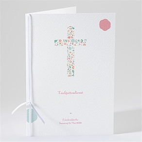 Kirchenheft Taufe liberty kreuz