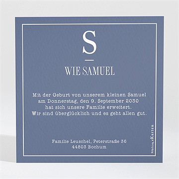 Geburtskarte der kleine schatz - Vue 2