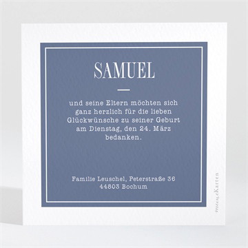 Dankeskarte Geburt der kleine schatz