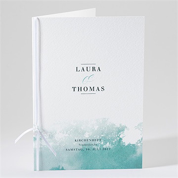 Kirchenheft Hochzeit wald aquarell