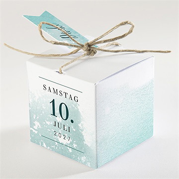 Geschenkbox Hochzeit Wald Aquarell - Vue 2