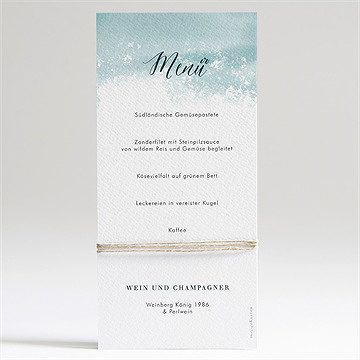 Menükarte Hochzeit Wald Aquarell - Vue 2