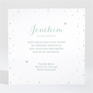 Dankeskarte Geburt Sternenrausch - Dos de la carte