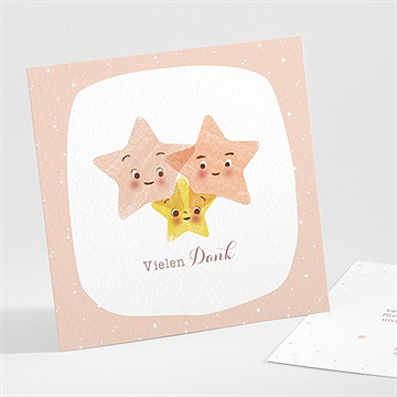Dankeskarte Geburt Star