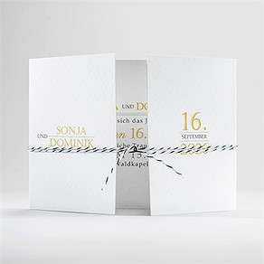 Hochzeitseinladung der goldene tag