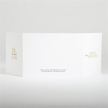 Hochzeitseinladung Der Goldene Tag - Sicht 3