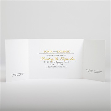 Hochzeitseinladung Der Goldene Tag - Vue 2