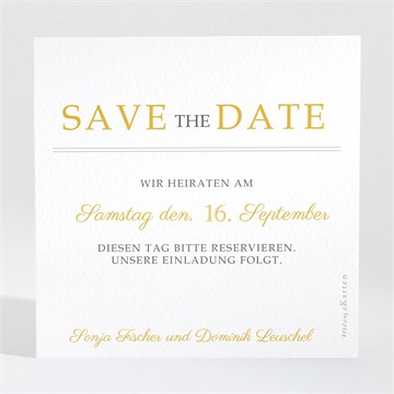 Save the Date Karte der goldene tag