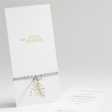 Menükarte Hochzeit Der Goldene Tag