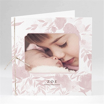 Geburtskarte blumen aquarell