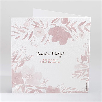 Geburtskarte blumen aquarell - Vue 3