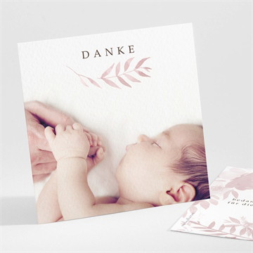 Dankeskarte Geburt Blumen aquarell