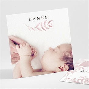 Dankeskarte Geburt blumen aquarell