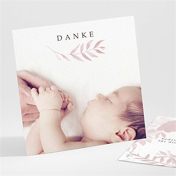Dankeskarte Geburt Blumen Aquarell