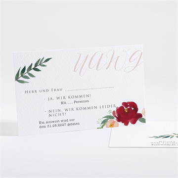 Antwortkarte Hochzeit mohnblumen