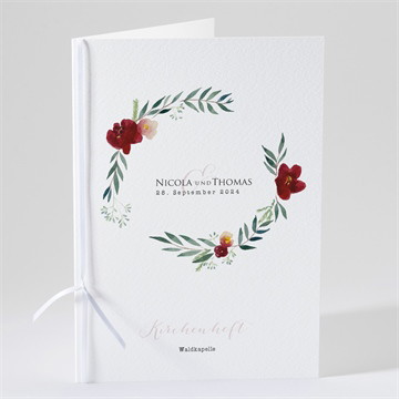 Kirchenheft Hochzeit mohnblumen