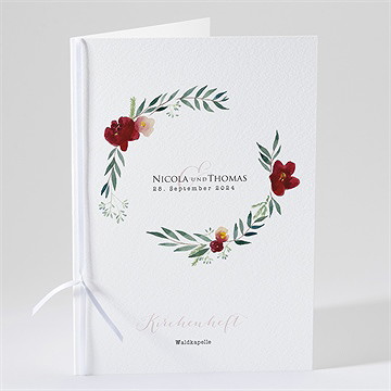 Kirchenheft Hochzeit mohnblumen