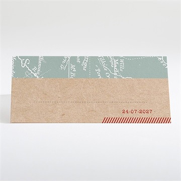 Tischkarte Hochzeit flugticket - Tischkarte Rückseite