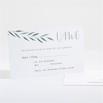 Antwortkarte Hochzeit olivenzweig
