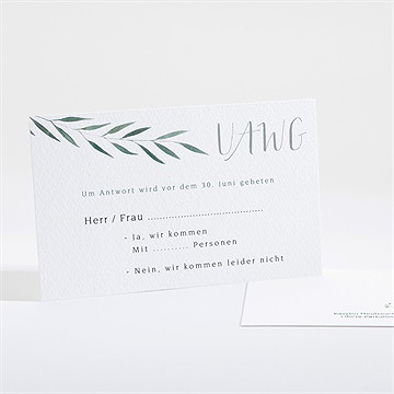 Antwortkarte Hochzeit Olivenzweig