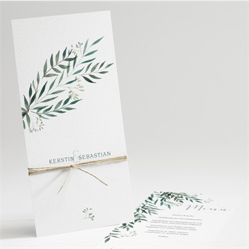 Menükarte Hochzeit olivenzweig