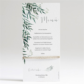 Menükarte Hochzeit olivenzweig - Vue 2