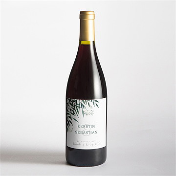 Flaschenetikett Hochzeit olivenzweig - vue 2